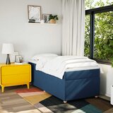  Krevet s oprugama i madracem plavi 100 x 200 cm od tkanine | shoptok.hr