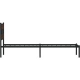  Okvir kreveta bez madraca s uzglavljem boja hrasta 90x200 cm | Eponuda.com