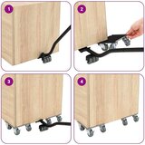 vidaXL Pohištveni valjčki 4 kosi z dvigalom 13,5x13,5x6 cm jeklo 1300 kg | Shoptok.si