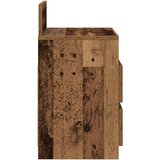 vidaXL Noćni ormarić s 2 ladice staro drvo 40x33x60 cm | shoptok.hr
