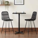 Barska stolica 2 pcs Crna 44 x 54 x 96 cm Ratan i Čelik | shoptok.hr