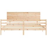  Posteljni okvir z vzglavjem trden les | Shoptok.si