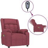  Električni Masažni naslonjač - Masažna fotelja od tkanine crvena boja vina - boja crnog vina 1 | shoptok.hr