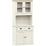  Visoka komoda VIGO bijela 78 x 40 x 175 cm od masivne borovine | shoptok.hr
