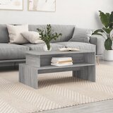 vidaXL Klubska mizica siva sonoma 90x55x42,5 cm inženirski les Cene