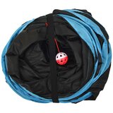  Mačji tunel 5-smjerni crno-plavi 25 cm poliester | shoptok.hr