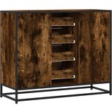 vidaXL Komoda dimljeni hrast 92x35x76 cm konstruirano drvo | shoptok.hr