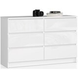AKORD KOMODA K120 6SZ CLP BELA SJAJ, (21702992) Cene