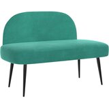  Oblikovana klupa s naslonjačem Tirkizna 110 x 60 x 76 cm Baršun | shoptok.hr