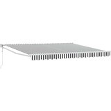  Uvlačiva tenda antracit i bijela 4x3 m tkanina i aluminij | shoptok.hr