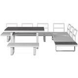 Bessagi Garden Jedilna Lounge Garnitura Leandra, Bela, 4-Delno | Shoptok.si