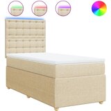 Maison Chic Box spring postelja - Vzmetna postelja z vzmetnico krem 80x200 cm blago SL4732, (21887843) | Shoptok.si