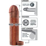 Pipedream X-TENSION Perfect 2 - omotač penisa sa skrotumom (19cm) - tamno prirodno | shoptok.hr