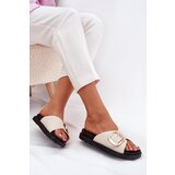 Boto Women's Platform Sandals With Gold Buckle Beige Jovira | Shoptok.si