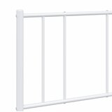 Metalni okvir za krevet s uzglavljem bijeli 120 x 190 cm | Eponuda.com