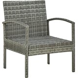  3-dijelni bistro set od poliratana s jastucima sivi | Eponuda.ba