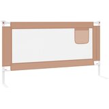  Sigurnosna ograda za dječji krevet smeđe-siva 160x25 cm tkanina | shoptok.hr