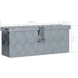  Aluminijska kutija 48 5 x 14 x 20 cm srebrna | shoptok.hr