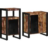 vidaXL Set namještaja za kupaonicu 2 pcs Smeđa masivno obnovljeno drvo | shoptok.hr