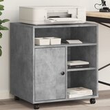  Stalak za pisač s kotačima betonska siva 60 x 50 x 67 cm | shoptok.hr