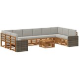  Setovi sofa 11 kom. Čvrsto drvo akacije | shoptok.hr
