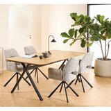 Actona Jedilna miza z mizno ploščo v hrastovem dekorju 100x200 cm Bristol – | Shoptok.si