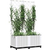  Vrtna sadilica s rešetkom bijela 80 x 40 x 136 cm PP | shoptok.hr