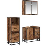 vidaXL Set namještaja za kupaonicu 3 pcs Staro drvo 35 x 37.5 x 100 cm | shoptok.hr