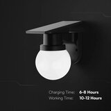  LED solarna zidna svetiljka LED/3,7V 3000/4000/6400K IP54 1800 mAh crna + daljinski upravljač | Eponuda.com