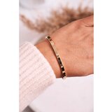 Kesi Steel Bracelet with Cubic Zirconia Gold Lauren Cene