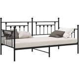 vidaXL Postelje in posteljni okviri Črna Kovina 90 x 200 cm Trajni | Shoptok.si