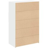  Visoka komoda bijela 80 x 42,5 x 124 cm konstruirano drvo | Eponuda.com