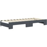  Dnevni krevet na razvlačenje bez madraca tamnosivi 90 x 200 cm | shoptok.hr