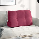  Jastuk za leđa Vinska crvena 80 x 24 x 50 cm Baršun | shoptok.hr