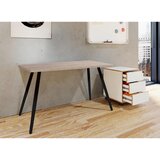 MID.YOU PISALNA MIZA kovina, leseni material črna, hrast sonoma | Shoptok.si