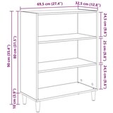vidaXL Kreveta Crni hrast 69 5 x 32 5 x 90 cm Konstruirano drvo | shoptok.hr