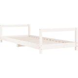  Otroški posteljni okvir bel 90x190 cm trdna borovina, (20787652) | Shoptok.si