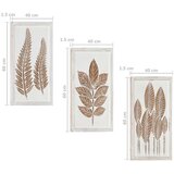  Umjetnički dekor 3 pcs Smeđa i bijela 40 x 40 x 1 5 cm | shoptok.hr