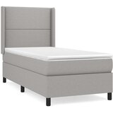 Box spring krevet s madracem svjetlosivi 90x190 cm od tkanine | shoptok.hr