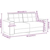 Dvosjed tamno sivi 180x77x82 cm baršun | shoptok.hr