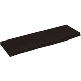 Maison Chic Stenska polica - Viseča Polica temno rjava 60x20x2 cm trdna hrastovina, (21784872) | Shoptok.si