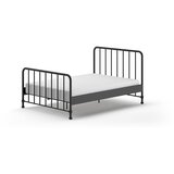 Vipack Črna kovinska postelja z letvenim dnom 140x200 cm BRONXX – Cene