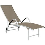 Maison Chic Ležalnik - Sončna ležalnik iz tekstila in aluminija taupe, (22042874) Cene