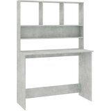 vidaXL Radni stol s policama siva boja betona 110x45x157 cm iverica | shoptok.hr