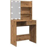 vidaXL Toaletni stol s LED-om Artisan hrast 74,5x40x141 cm | shoptok.hr