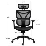  Ergonomska kancelarijska stolica LEVANO crna | Eponuda.com