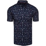 DStreet Koszula męska z krótkim rękawem granatowa | Shoptok.si