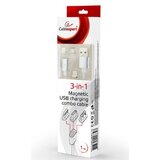 Gembird USB charging combo 3-in-1 kabl, iPhones, micro-USB Type-C, silver, 1 m, GEMBIRD CC-USB2-AMLM31-1M Cijene