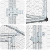  Kokošinjac Srebrna 600 x 200 x 200 cm Pocinčani čelik | shoptok.hr
