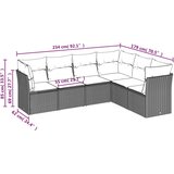 vidaXL 6-dijelni set vrtnih sofa od poliratana s jastucima sivi | shoptok.hr